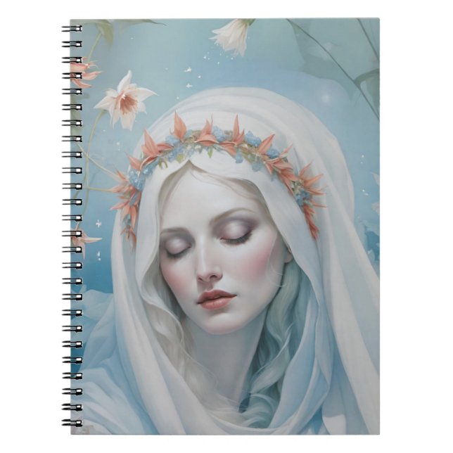 Floral Virgin Mary Notebook (Front)