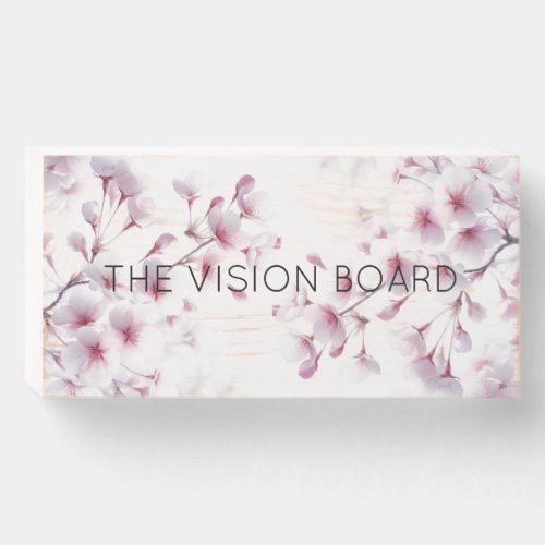 Floral Vision Board Modern Home Office Art Wooden Box Sign