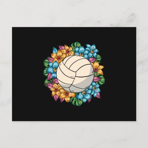 FLORAL VOLLEYBALL POSTCARD