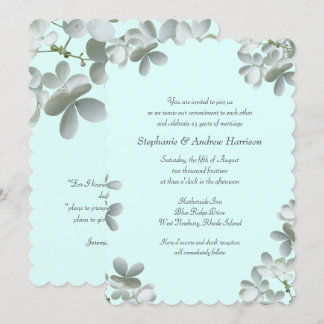 Floral Vow Renewal Ceremony Scripture Invitation