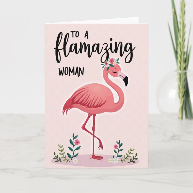 Floral Wading Bird Card (Front)