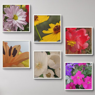 Floral Wall Art Peel And Stick Photo Tile