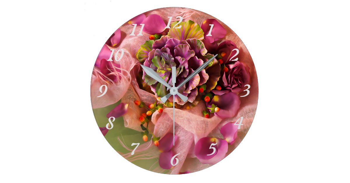 Floral Wall Clock