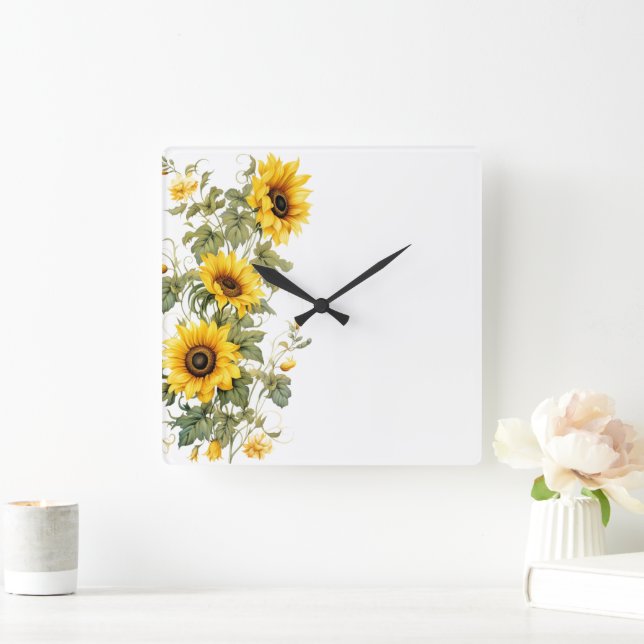 Floral Wall Clock (Home)