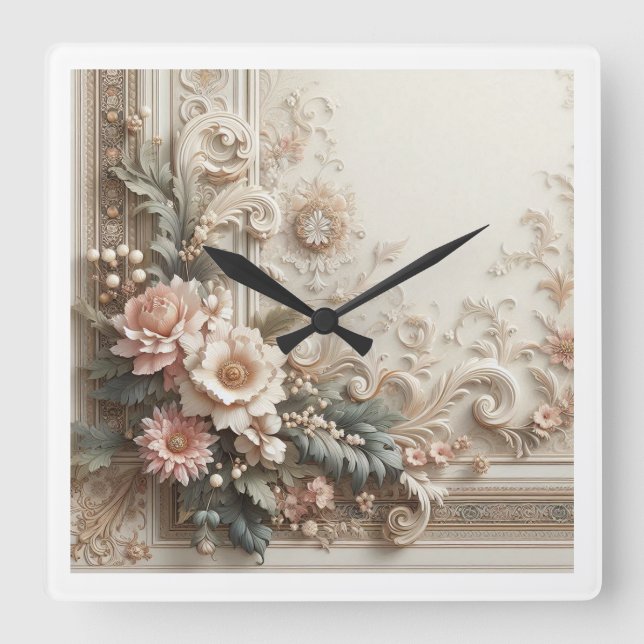 Floral wall clock  (Front)