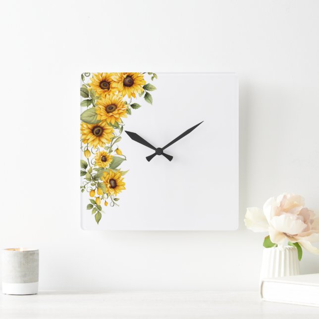 Floral Wall Clock (Home)