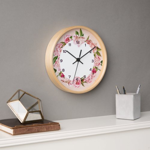 Floral wall clock Design