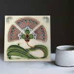 Floral Wall Decor Art Nouveau Vintage Deco Ceramic Tile<br><div class="desc">Welcome to CreaTile! Here you will find handmade tile designs that I have personally crafted and vintage ceramic and porcelain clay tiles, whether stained or natural. I love to design tile and ceramic products, hoping to give you a way to transform your home into something you enjoy visiting again and...</div>