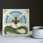 Floral Wall Decor Art Nouveau Vintage Deco Ceramic Tile<br><div class="desc">Welcome to CreaTile! Here you will find handmade tile designs that I have personally crafted and vintage ceramic and porcelain clay tiles, whether stained or natural. I love to design tile and ceramic products, hoping to give you a way to transform your home into something you enjoy visiting again and...</div>