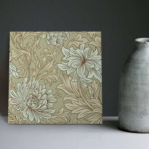 Floral Wall Decor Art Nouveau William Morris Ceram Ceramic Tile