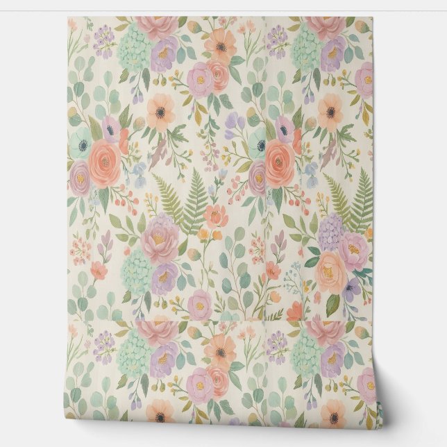 Floral  wallpaper  (Unrolling)