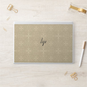 Floral Wallpaper Beige HP Laptop Skin