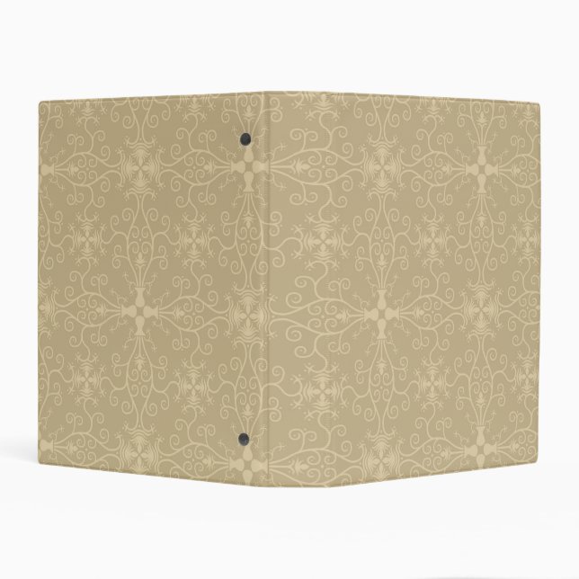 Floral Wallpaper Beige Mini Binder (Background)