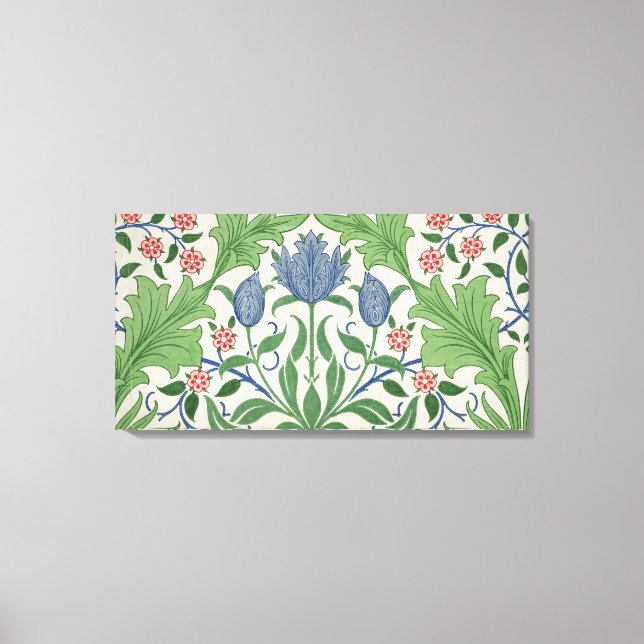 Floral wallpaper design canvas print (Front)
