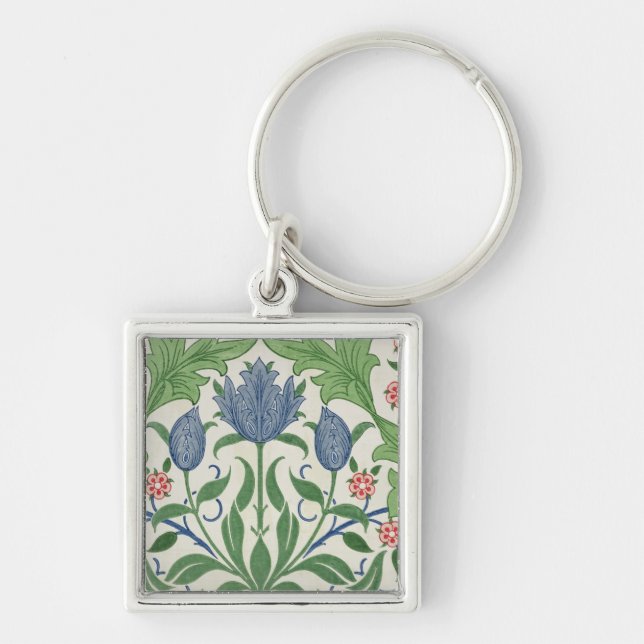 Floral wallpaper design keychain (Front)
