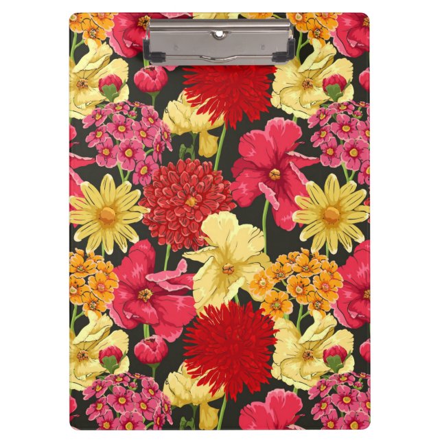 Floral wallpaper in watercolor style clipboard (Front)