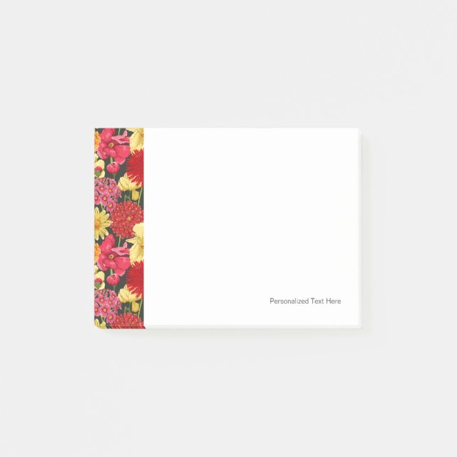 Floral wallpaper in watercolor style post-it notes (Front)