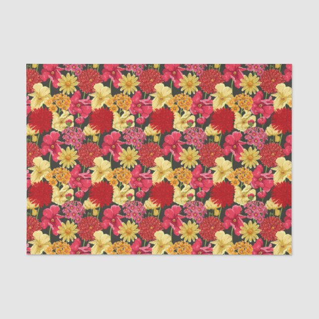 Floral wallpaper in watercolor style tissue paper (Front)