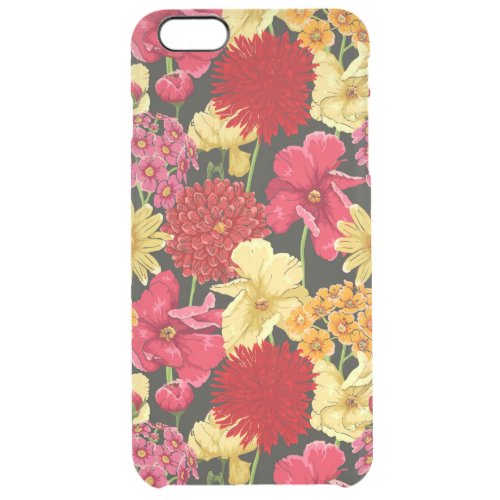 Floral wallpaper in watercolor style clear iPhone 6 plus case
