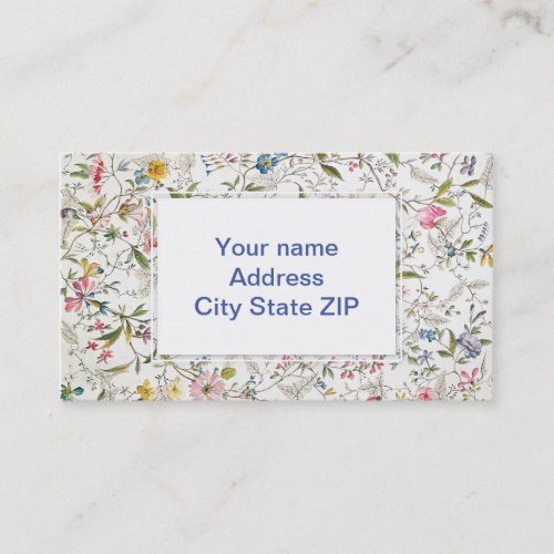 Floral Wallpaper Pattern Business Card