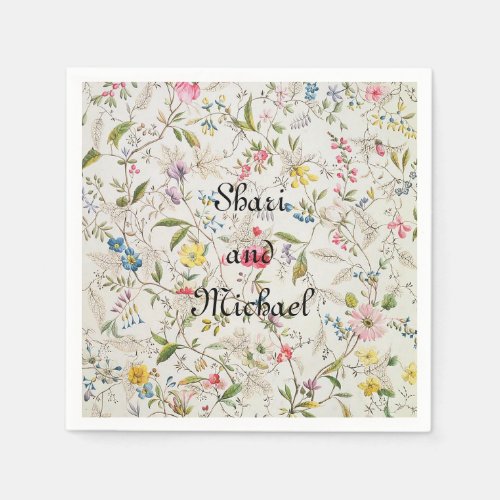 Floral Wallpaper Pattern Napkins