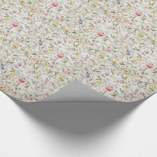 Floral Wallpaper Pattern Wrapping Paper