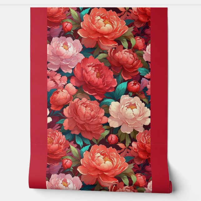 Floral Wallpaper Wallpaper (Unrolling)