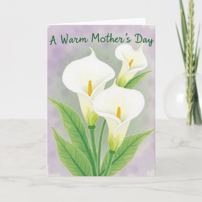 Floral Warm Mothers Day Card (Front)
