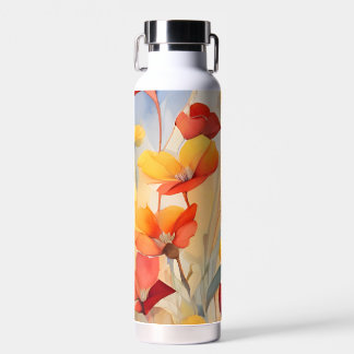 Floral water bottle