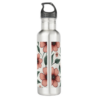 floral water bottle