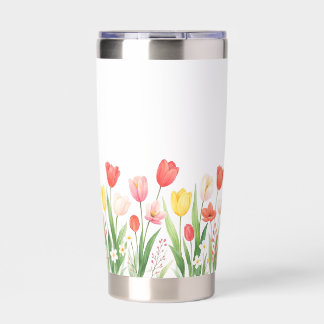 Floral Water Bottle Insulated Tumbler