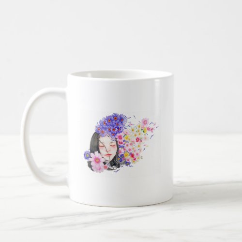 Floral water color   coffee mug