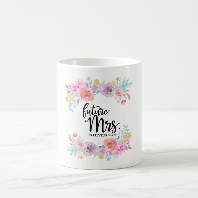 Floral Water Color Future Mrs. Mug (Center)