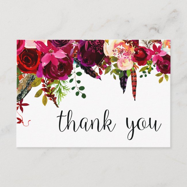 Floral Water Color Thank You