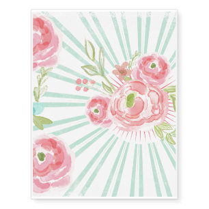 floral,water paint,modern,trendy,girly,chic,elegan temporary tattoos