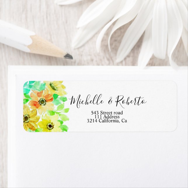 Floral water yellow green label (Insitu)