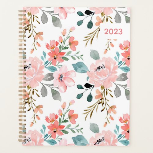 Floral Watercolor 2023 Monthly and Weekly Planner