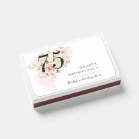Floral Watercolor 75th Birthday Party Favor