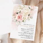 Floral Watercolor 75th Birthday Party Rose Gold Foil Invitation<br><div class="desc">Create your unique 75th birthday party invitation with our floral watercolor pink flowers and eucalyptus greenery design template. Perfect to repurpose for any age or surprise parties by clicking the "Personalized" button.</div>