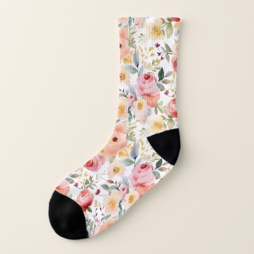 Floral Watercolor All_Over_Print Socks