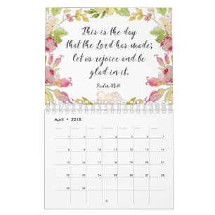 Floral Watercolor Bible Verse Calendar
