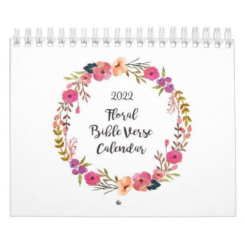 Floral Watercolor Bible Verse Calendar
