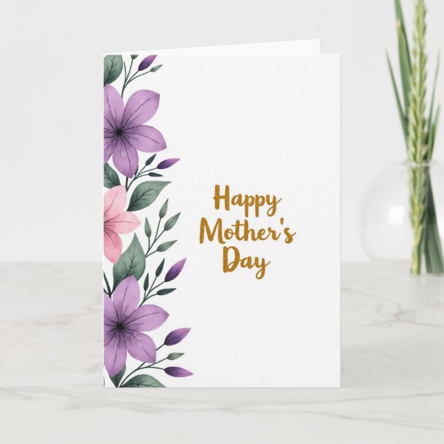 Floral Watercolor Border Card (Front)