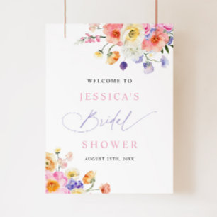 Floral Watercolor Bridal Shower  Foam Board