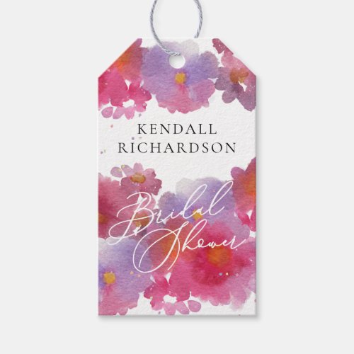  Floral Watercolor Bridal Shower  Gift Tags