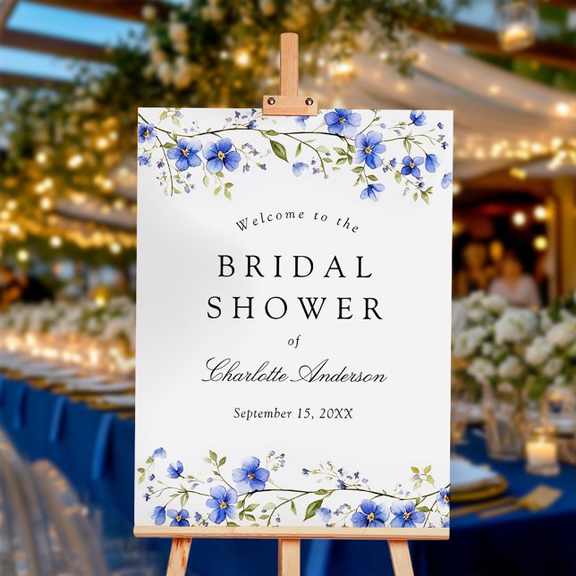 Floral Watercolor Bridal Shower Welcome Sign (Creator Uploaded)