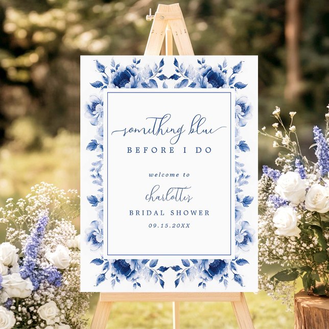 Floral Watercolor Bridal Shower Welcome Sign (Creator Uploaded)