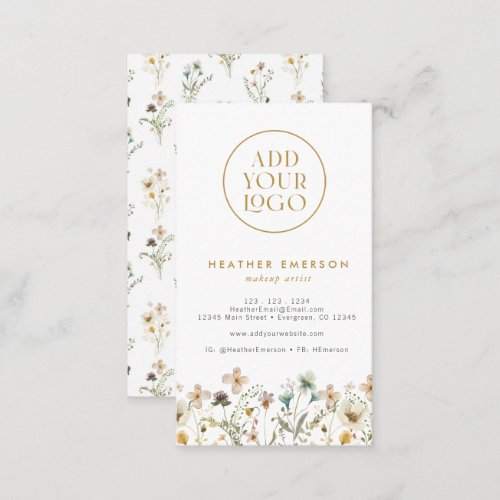 Floral Watercolor Business Card