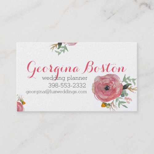 Floral Watercolor Business Card _ Customize