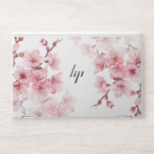 Floral Watercolor Cherry Blossoms HP Laptop Skin